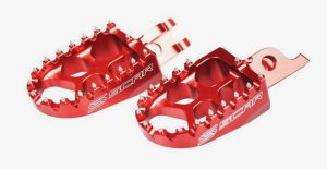 SUZUKI RMZ450 RMZ250 RMZ 250 450 ALUMINUM SCAR EVOLUTION RED FOOTPEGS FOOT PEGS