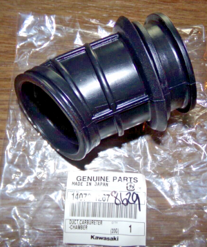 KAWASAKI MOJAVE 250 AIR BOX CHAMBER TO CARBURETOR INTAKE DUCT, TUBE 14073-1267