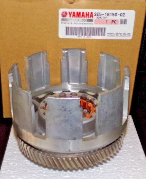 YAMAHA PW80 Y-ZINGER 80 ENGINE CLUTCH BASKET, PRIMARY DRIVE GEAR 3E5-16150-02