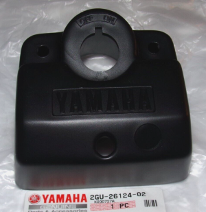 YAMAHA BANSHEE 350 HANDLEBAR DASH BLACK PLASTIC COVER, KEY SWITCH HOLDER 87-12, 2GU-26124-02-00