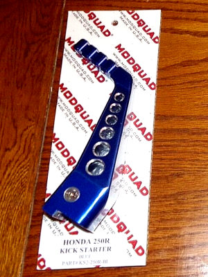 HONDA ATC250R, TRX250R 250R BLUE BILLET ALUMINUM ENGINE KICK START LEVER, PEDAL