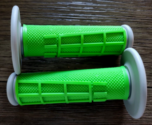 KAWASAKI GREEN CR STYLE HANDGRIPS, GRIPS, KLX230, KLX250, KLX300, KX250F, KX450F