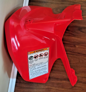 HONDA TRX 400EX, 400X RED LEFT FRONT FENDER 08-14, 61200-HN1-A80ZC