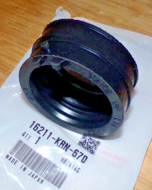 HONDA CRF250R CRF250X CRF 250R 250X CARBURETOR RUBBER INTAKE BOOT, FLANGE