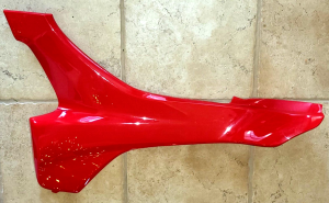 HONDA RANCHER 420, TRX420 LEFT SIDE BODY FENDER PANEL RED 83650-HP5-600ZC
