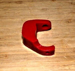 HONDA TRX 250R,  NX650, LOWER FRAME CHAIN BUFFER, GUARD, RUB BLOCK RED