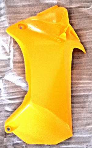 YAMAHA YFZ450R, YFZ450X YELLOW RIGHT SIDE RADIATOR AIR SCOOP, SHROUD 2009-2013