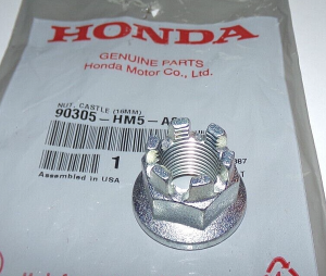 HONDA CASTLE NUT 90305-HM5-A30, CB400, CM400,CJ360,XL250,XL500,XR250,XR500,CR125
