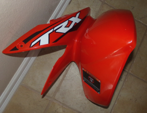 HONDA TRX250EX TRX 250EX 250X TRX250X SOLSTICE ORANGE RIGHT FRONT FENDER 06-26, 61150-HS1-A50ZA
