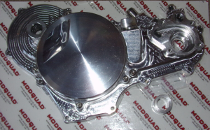 HONDA ATC250R, TRX250R 250R POLISHED RIGHT SIDE ENGINE QUICK CHANGE CLUTCH COVER