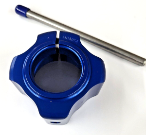 HONDA TRX 400EX, 400X, 450R 450ER BILLET ALUMINUM BLUE AXLE LOCK NUT