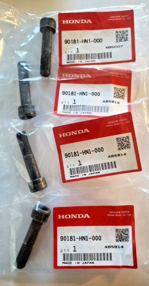 HONDA TRX400EX, TRX400X, TRX450R, TRX450ER OEM FOOTPEG BOLTS, X4, FOOTREST 99-14 90181-HN1-000