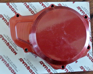 HONDA ATC, TRX 250R RED ALUMINUM ENGINE STATOR, MAGNETO COVER & BOLTS 85-89