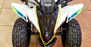 YAMAHA YFZ50, YFZ 50 FRONT FENDER BLACK NOSE HOOD, COVER, 17-2025, BW4-F3391-20