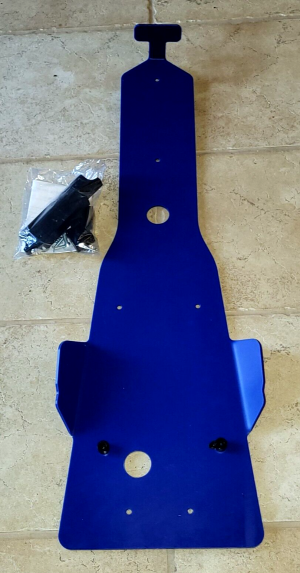 LTZ400, KFX400, DVX400 TM DESIGN 6mm BLUE PLASTIC FRAME SKID PLATE 03-14, USA
