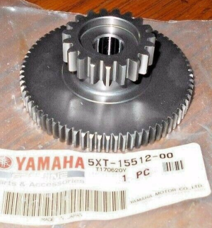 YAMAHA RAPTOR 250, XT250 ENGINE STARTER MOTOR IDLER GEAR #1, 5XT-15512-00-00