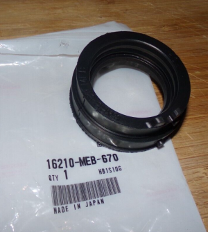 CARBURETOR TO CYLINDER HEAD RUBER FLANGE BOOT TRX450R, TRX450ER CRF450R, CRF450X