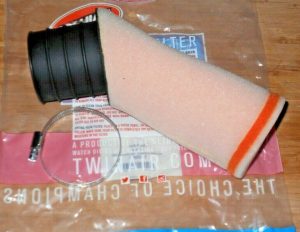 ATC250R,TRI-Z250,TECATE KXT250,TRX250R OVERSIZE CARBURETOR CLAMP ON AIR FILTER