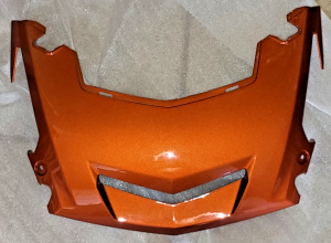 YAMAHA GRIZZLY 700 SE FRONT FENDER ORANGE NOSE, VENTED HOOD PANEL, 2UD-F330D-70
