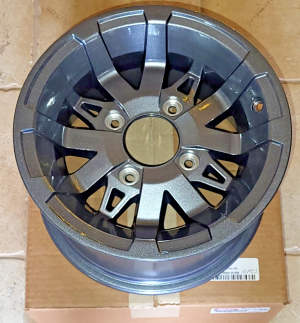 YAMAHA ATV REAR ALUMINUM GRAY CAST OEM WHEEL, RIM, GRIZZLY & KODIAK 700