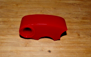 HONDA ATC 200X, 350X LOWER FRAME CHAIN GUIDE BUFFER, GUARD, RUB BLOCK RED