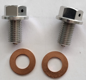 2 YAMAHA ENGINE MAGNETIC OIL DRAIN BOLT & WASHER, YFZ450R YFZ450X YFZ 450R, 450X