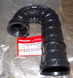 HOND CRF110, CRF110F 110 AIRBOX TO CARBURETOR INTAKE DUCT, RUBBER AIR BOX BOOT 17253-KYK-D10