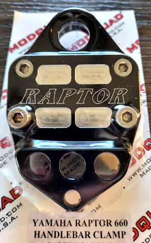 YAMAHA RAPTOR 660 HANDLEBAR UPPER CLAMP, KEY SWITCH / WARNING LIGHT HOLDER