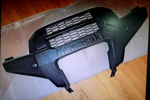 KAWASAKI BRUTE FORCE 750 FRONT BUMPER PLASTIC BLACK GUARD, COVER 2012-2023