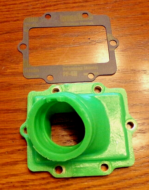 KAWASAKI KX250,KDX250 ENGINE AFTERMARKET CARBURETOR INTAKE REED CAGE BOOT, GREEN