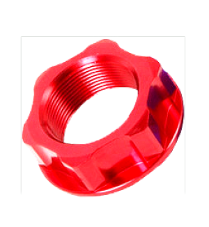 HONDA ATC 250R, 350X ATC350X ATC250R RED TOP STEERING BRIDGE TRIPLE TREE NUT