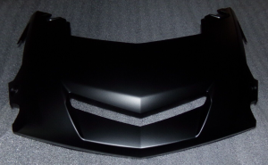 YAMAHA GRIZZLY 700 FRONT FENDER BLACK NOSE, VENTED HOOD PANEL, 2UD-F330D-20