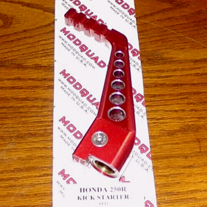 HONDA ATC250R, TRX250R 250R RED BILLET ALUMINUM ENGINE KICK START LEVER, PEDAL
