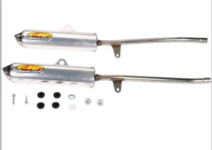 YAMAHA 350 BANSHEE EXHAUST FMF POWERCORE 2 ALUMINUM SILENCERS 87-12