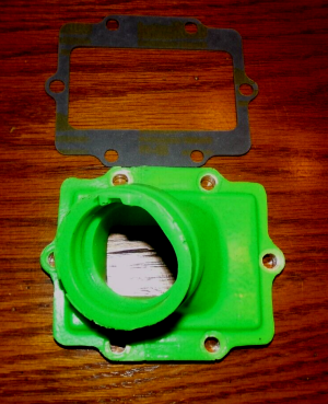 KAWASAKI KX500 KX 500 ENGINE CARBURETOR INTAKE REED CAGE BOOT 89-04, MINT GREEN