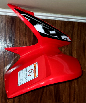 HONDA TRX90, TRX90EX, TRX90X RIGHT SIDE RED FRONT FENDER WITH GRAPHICS 2006-2024