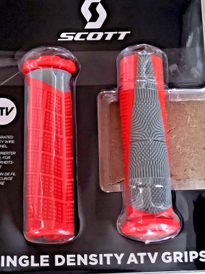 RED ATV HANDGRIPS, TRI-Z, ATC250R, ATC350X, ATC200X, ATC250SX, ATC250ES BIG RED