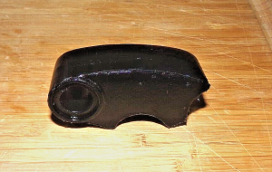 HONDA ATC 200X, 350X LOWER FRAME CHAIN GUIDE BUFFER, GUARD, RUB BLOCK BLACK