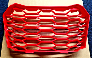 HONDA TALON 1000 RED PLASTIC MESH FRONT MAIN GRILLE 61450-HL6-AA0ZJ, 2022-2024