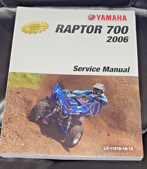 YAMAHA RAPTOR 700 ATV OEM REPAIR SHOP, SERVICE MANUAL, BOOK 2006-2011