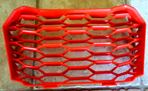HONDA TALON 1000 RADIATOR PROTECTOR, ORANGE VENTED FRONT GRILLE 61450-HL6-AA0ZB