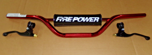 HONDA TRX90, TRX90X, TRX90EX FIRE POWER HANDLEBAR BARS & BLACK BRAKE LEVERS