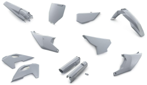 HUSQVARNA GRAY COMPLETE FENDER & BODY KIT, 250,450 FC,125 TC,300 TX,350 FX, 450