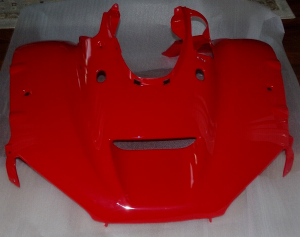 HONDA RINCON 650, 680, PATRIOT RED FRONT FENDER, SPLASH GUARD 2003-2024