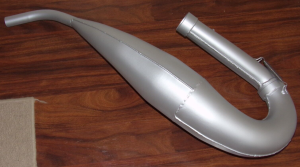 HONDA TRX 250R 310, 330 EDDIE SANDERS ESR TRX-5 EXHAUST HEADPIPE CERAKOTE SILVER