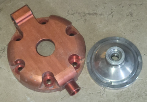 ESR, HONDA ATC, TRX 250R RED ALUMINUM ENGINE CYLINDER HEAD & DOME 310CC