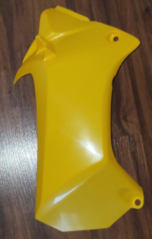 YAMAHA YFZ450R, YFZ450X YELLOW LEFT SIDE RADIATOR AIR SCOOP, SHROUD 2009-2013