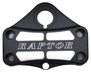 YAMAHA RAPTOR 700 BILLET ALUMINUM UPPER HANDLEBAR CLAMP & KEY SWITCH HOLDER