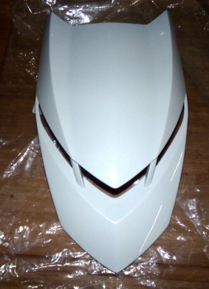 KAWASAKI KFX50 & KFX90, 50 90 WHITE VENTED FRONT FENDER NOSE HOOD 14093-Y060-932