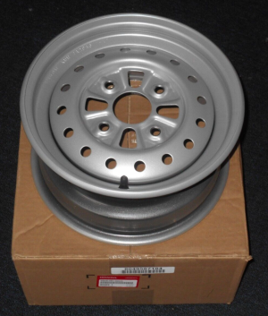 HONDA RANCHER 350, TRX350 SILVER GRAY OEM STEEL FRONT WHEEL, RIM 12"  2000-2003